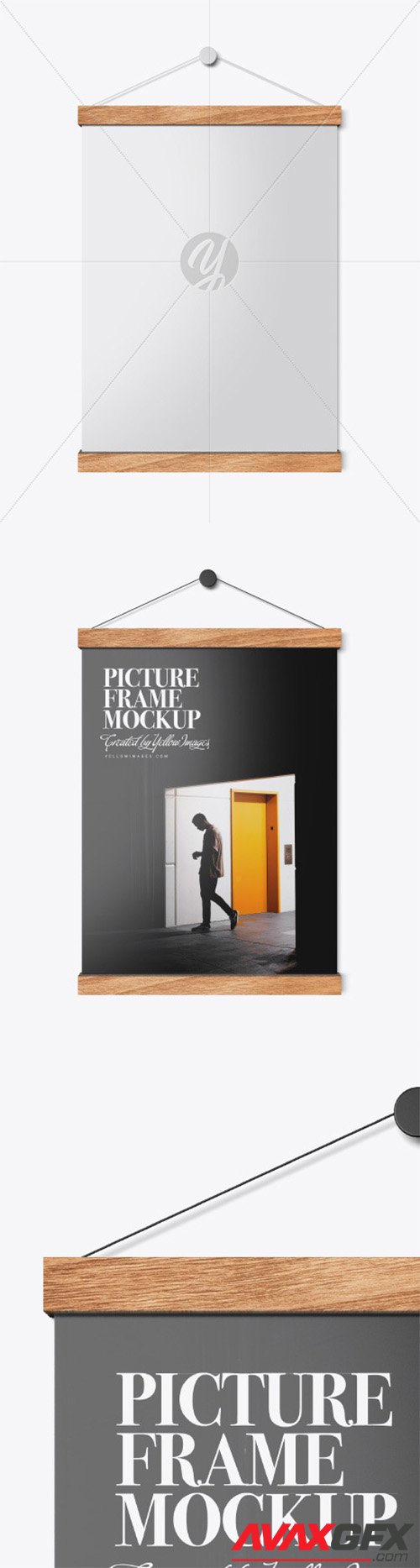 Wooden Picture Frame Mockup 55299