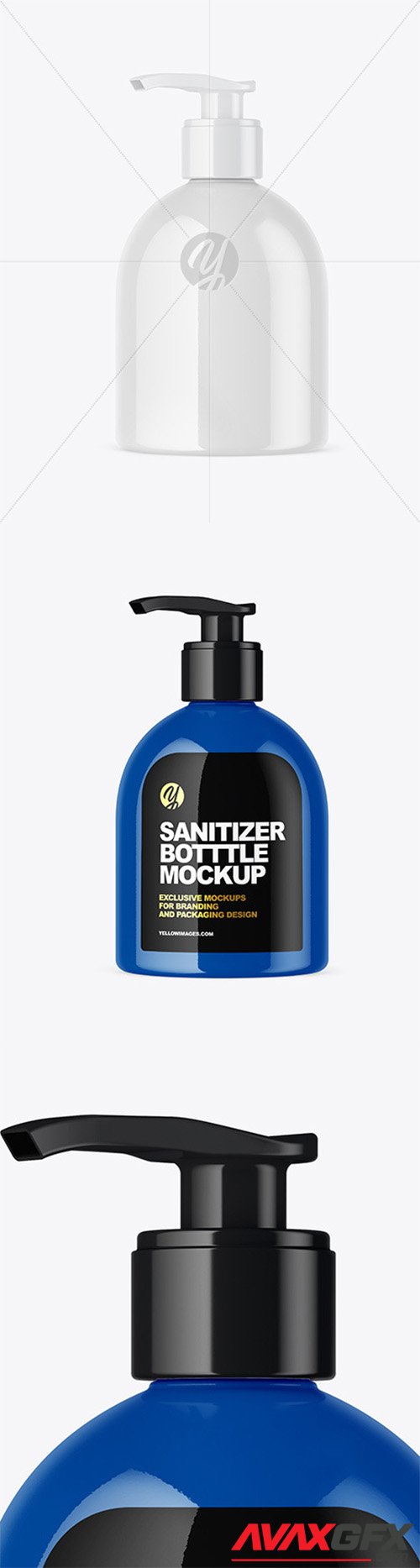 Glossy Sanitizer Bottle Mockup 60269