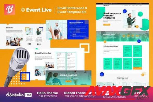ThemeForest - EventLive v1.0 - Small Conference & Event Template Kit - 28397980