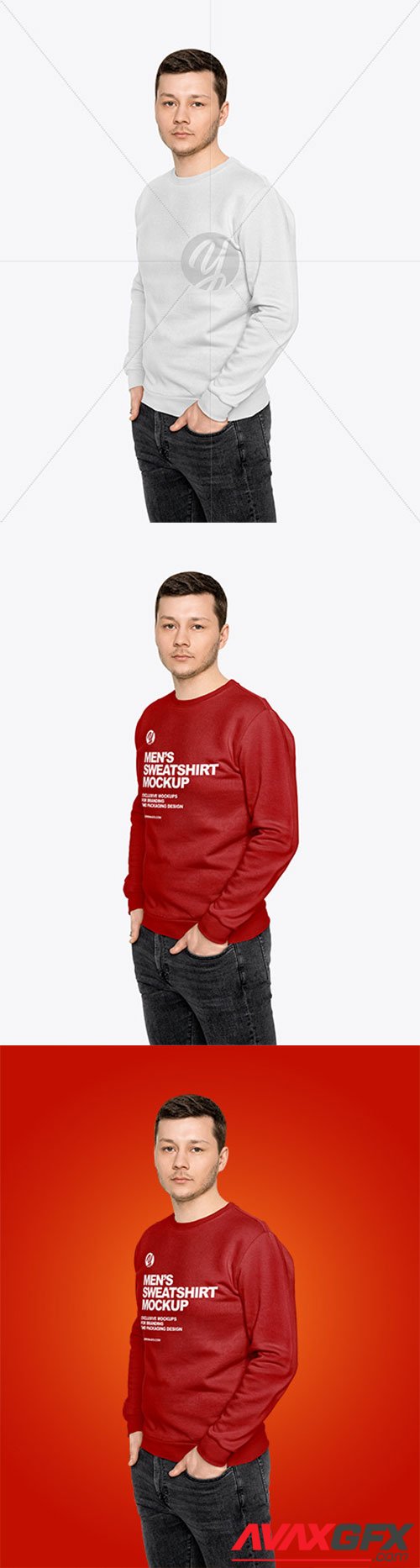 Man in a Sweatshirt Mockup 62999