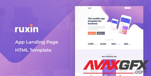 ThemeForest - Ruxin v1.0 - App Landing Page HTML Template - 28164889