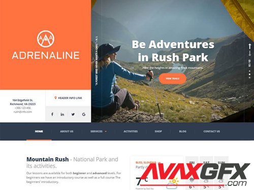 ProteusThemes - Adrenaline v1.9.0 - Sports, Travel and Outdoor WordPress Theme - NULLED