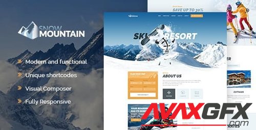 ThemeForest - Snow Mountain v1.2.3 - Ski Resort & Snowboard School WordPress Theme - 20631645