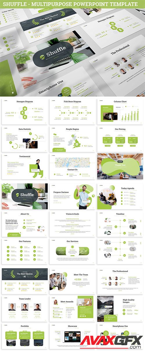 Shuffle - Multipurpose Powerpoint Template » AVAXGFX