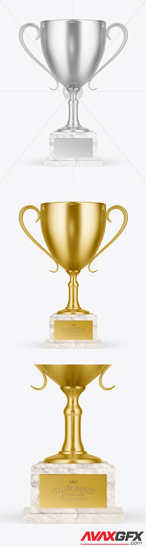 Winner Cup with Marble Stand Mockup 63461