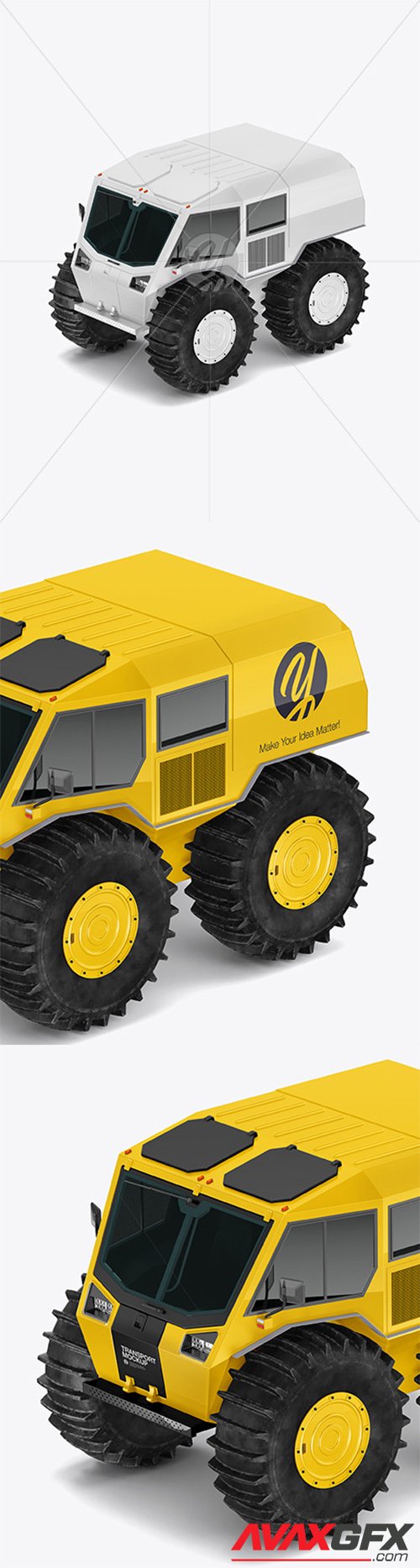 Amphibious ATV Mockup - Half Side View 63296