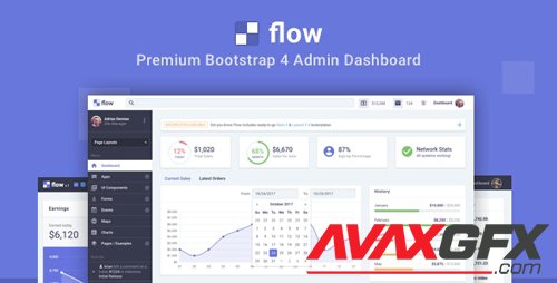 ThemeForest - Flow Pro v1.2.2 - Bootstrap 4 Admin Dashboard - 20980351