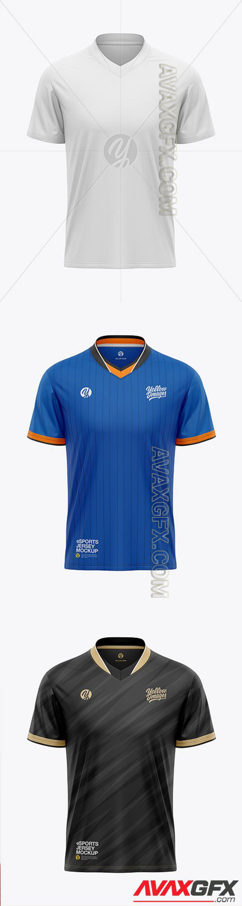 Men’s V-Neck eSports Jersey Mockup - Front View 66392