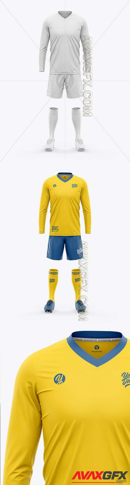 Men’s LS Full Soccer Kit - Front View  65999