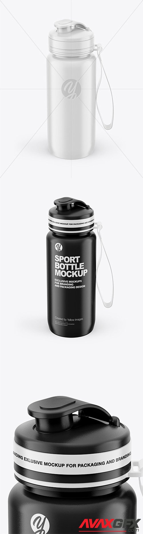 Glossy Sport Bottle Mockup 64735