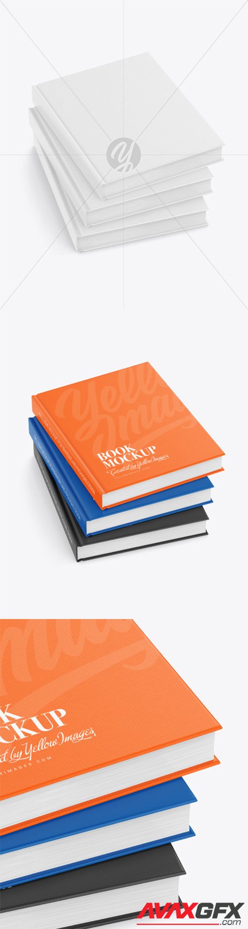 Hardcover Books w/ Fabric Cover Mockup 64829