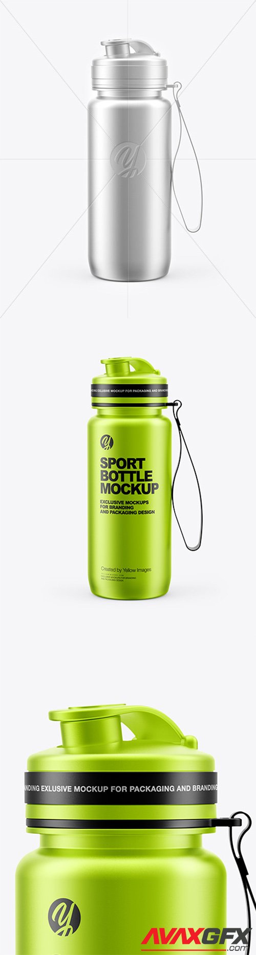 Metallic Sport Bottle Mockup 64215