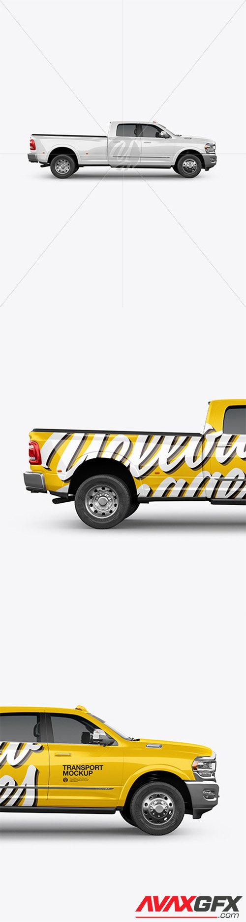 Pickup Truck Mockup - Side View 63852