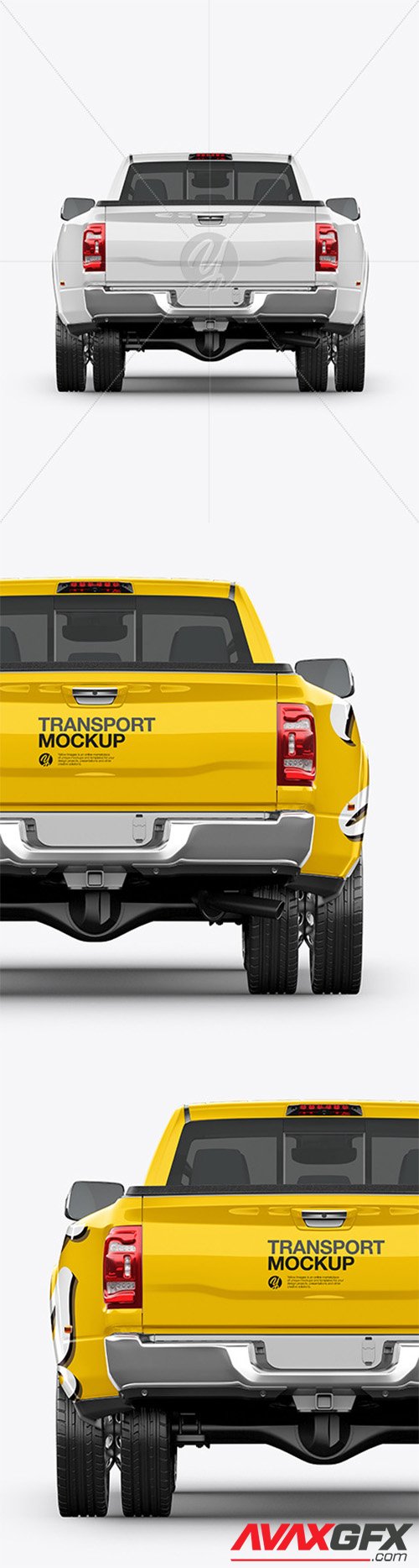 Pickup Truck Mockup - Back View 63908