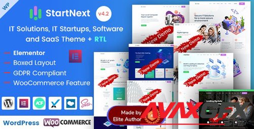 ThemeForest - StartNext v4.2 - Elementor IT & Business Startups WP Theme - 23715707 - NULLED