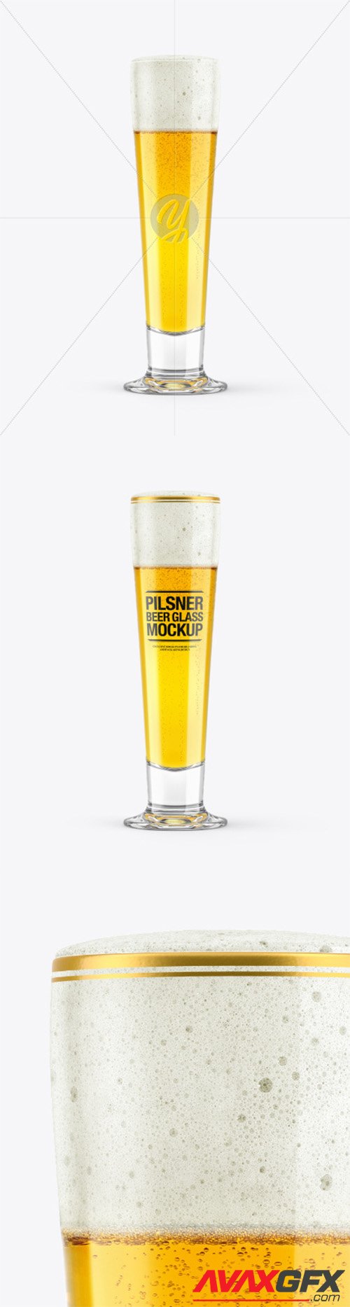 Pilsner Beer Glass Mockup 65002