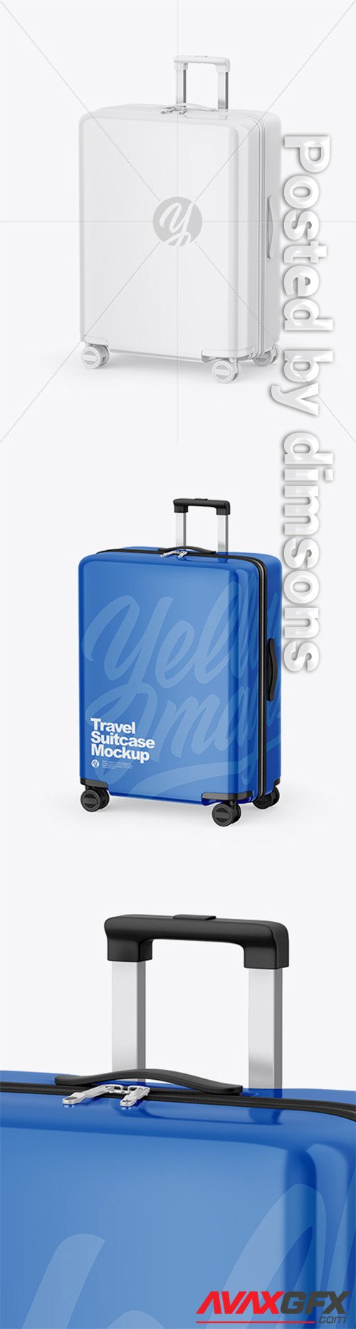Glossy Travel Suitcase Mockup 65014