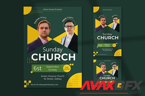 Sunday Church Flyer - Instagram Post & Stories