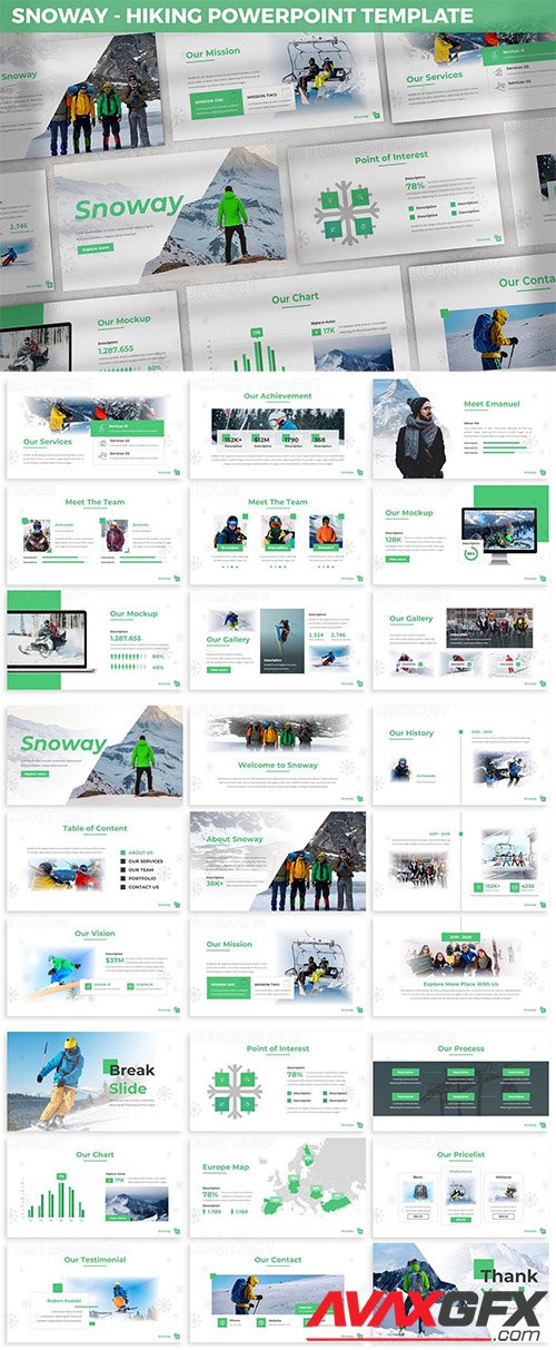 Snoway - Hiking Powerpoint Template