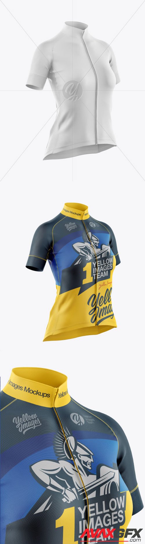 Women's Cycling Jersey Mockup 60910