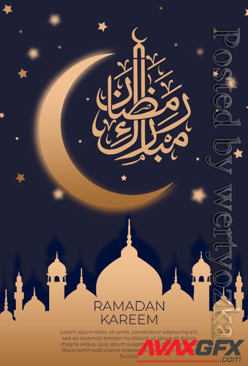 Ramadan Mubarak Poster Template design