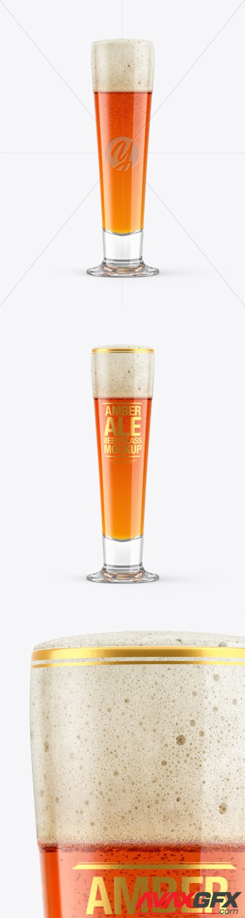 Amber Ale Beer Glass Mockup 65174