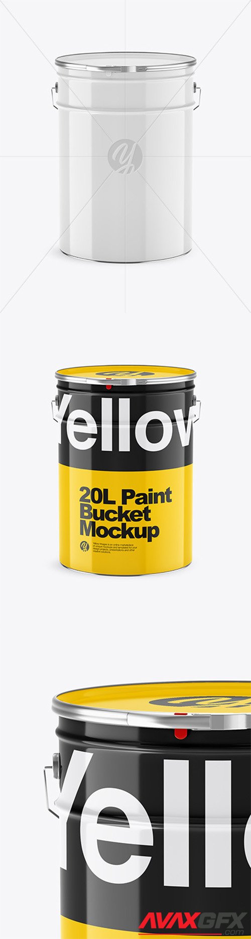 20L Glossy Paint Bucket Mockup 65166