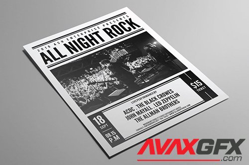 All Night Rock Flyer