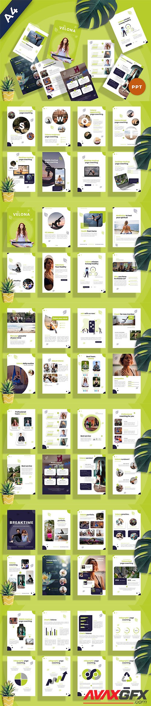 Velona - Yoga Coaching PowerPoint Template