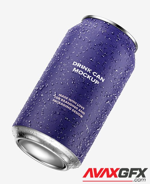 Isolated Aluminum Drink Can Mockup 327022542