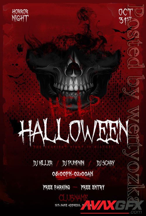 Halloween Nightmare Flyer PSD Template