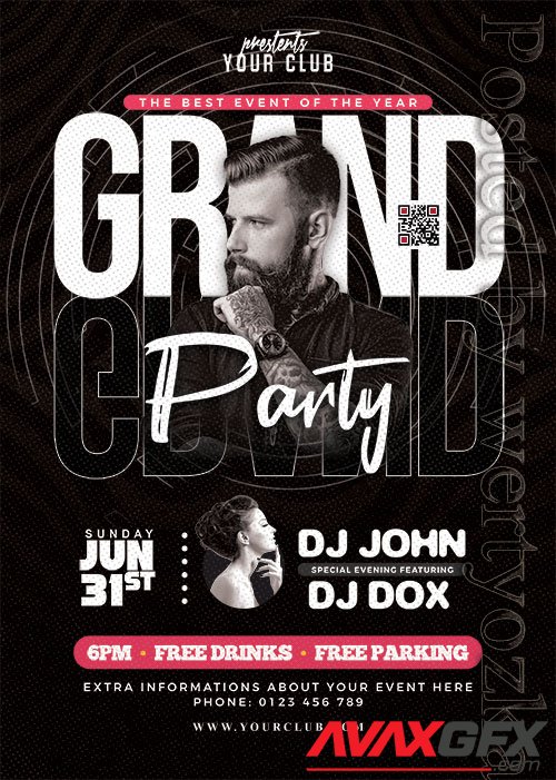 Grand Party Event Flyer PSD Template