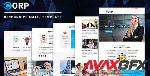 ThemeForest - Corp v1.0 - Responsive Email Template with Online StampReady & Mailchimp Editors - 23320225