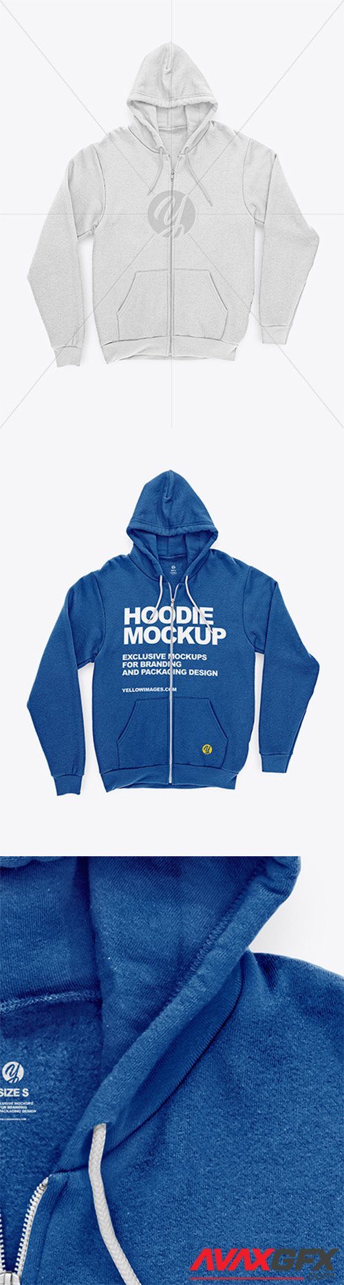 Full-Zip Hoodie Mockup 61295