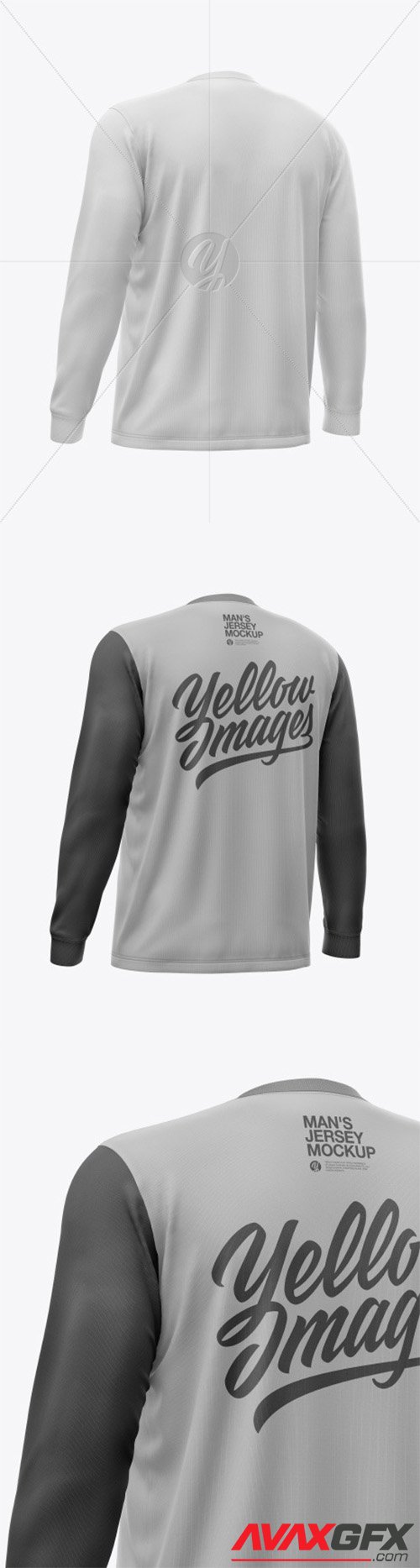 Men's Jersey With Long Sleeve Mockup 61773