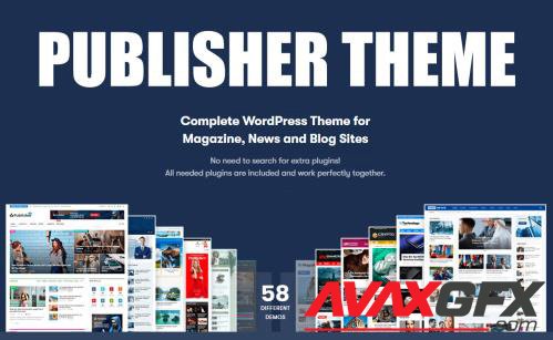 Publisher v7.7 - Complete WordPress Theme for Magazine, News and Blog Sites - NULLED