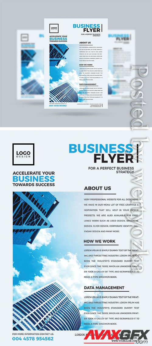 Modern Business Flyer Psd Template Design