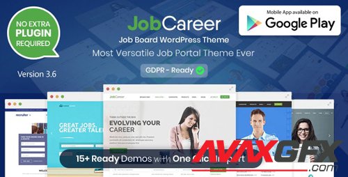 ThemeForest - JobCareer v3.6 - Job Board Responsive WordPress Theme - 14221636 - NULLED