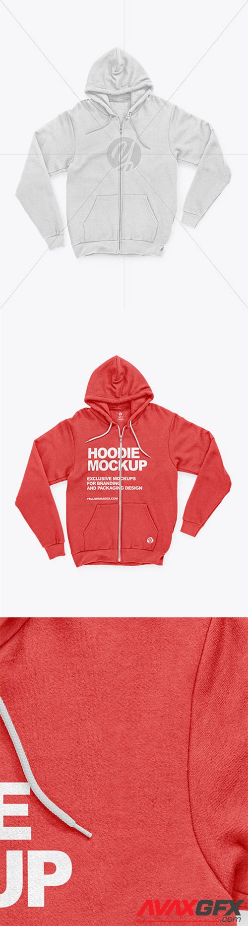 Full-Zip Hoodie Mockup 61721