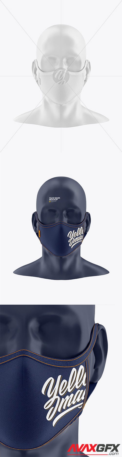 Face Mask Mockup - Front View 62160