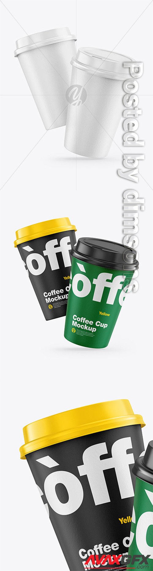 Paper Coffee Cups Mockup 66137