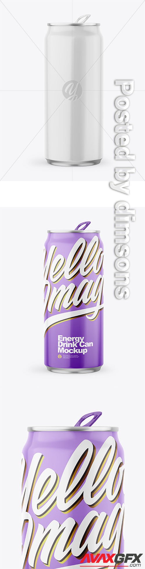 Metallic Drink Can With Glossy Finish Mockup 66556