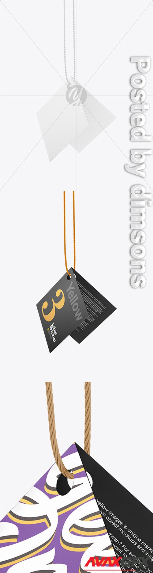 Hanging Textured Label Mockup 66325