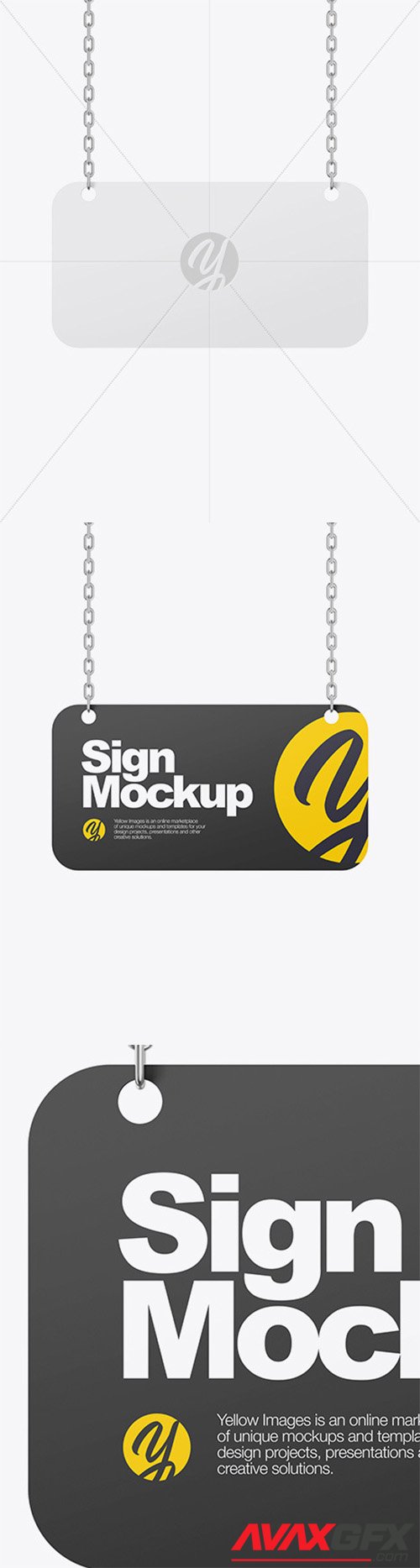 Sign w/ Chain Mockup 59512