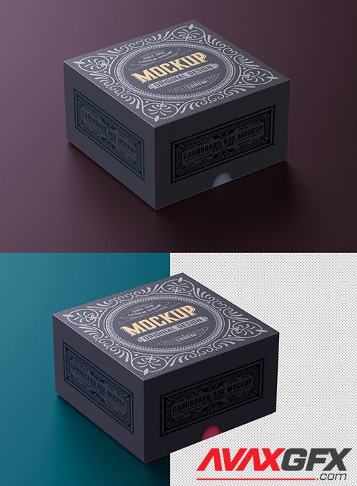 Luxury Cardboard Box Mockup 328596809