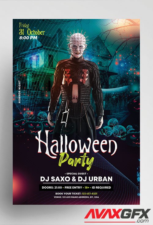 Halloween party vol4 psd flyer
