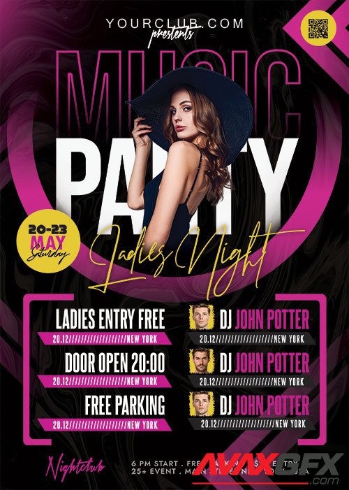 Club Party Flyer PSD Template