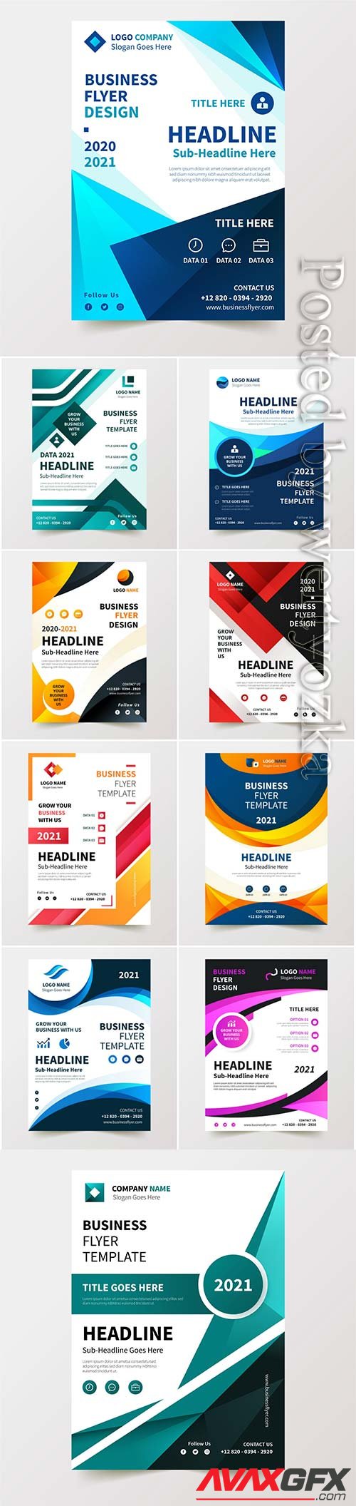Business flyer in vector template