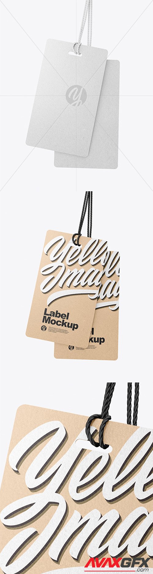 Two Kraft Labels With Rope Mockup 60831