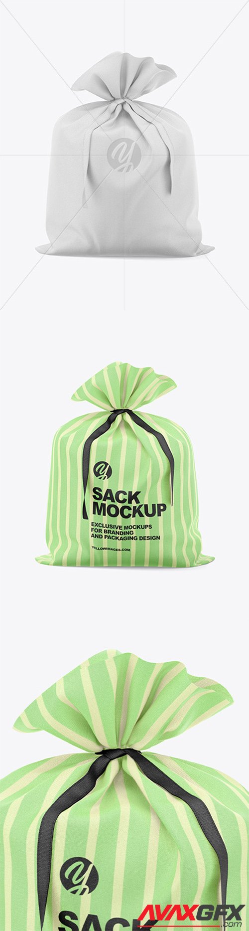 Fabric Sack Mockup - Front View 57808